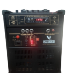 CUBE With Wireless Mic PA-System By VIVAANELECTRO, Three Mic Inputs, Portable & Rechargable, Auxiliary Input, 220V AC Power, Built-in Line Out Socket, Extra Speaker AC/DC, Full Function Remote, Compact & Durable Design - Image 4